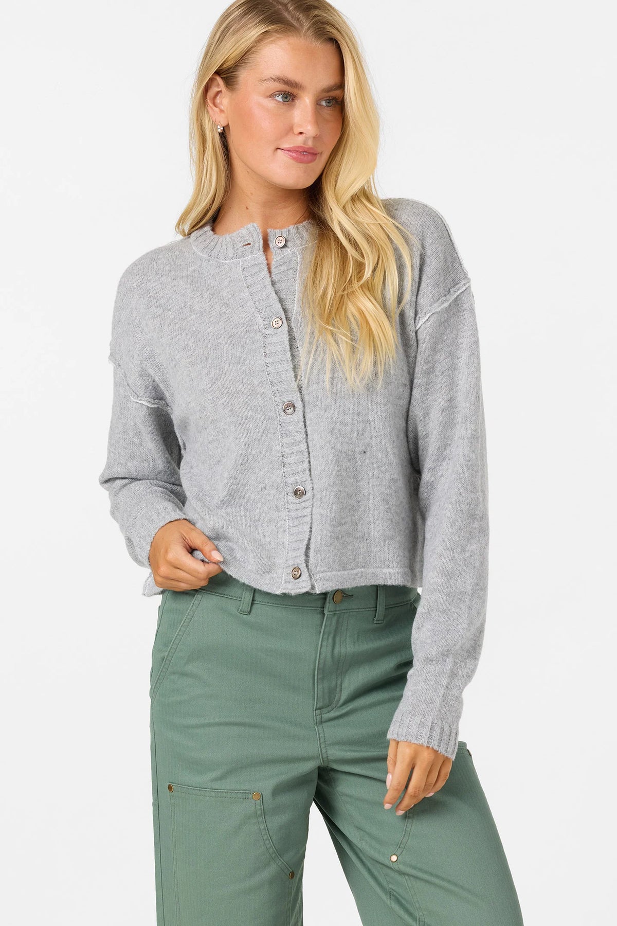 O'Neill O'Riginals Calder Long Sleeve Cardigan front view