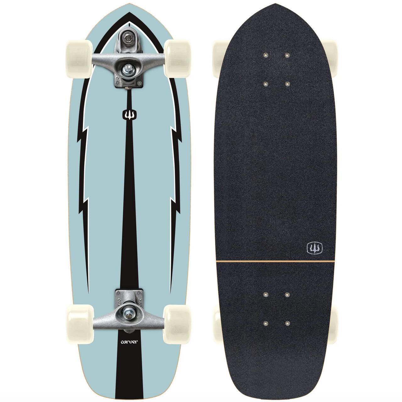 Carver Blue Thunder C7 30.75 surfskate complete top view