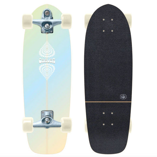 Carver Cosmic Haze C7 31.25 surfskate complete top bottom view