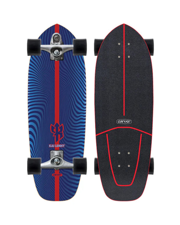 Carver Kai Lenny Powerline C7 31 inch surfskate complete top bottom view