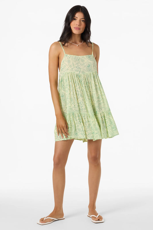 O'Neill Saltwater Essentials Rilee Printed Mini Cover-Up Dress front view