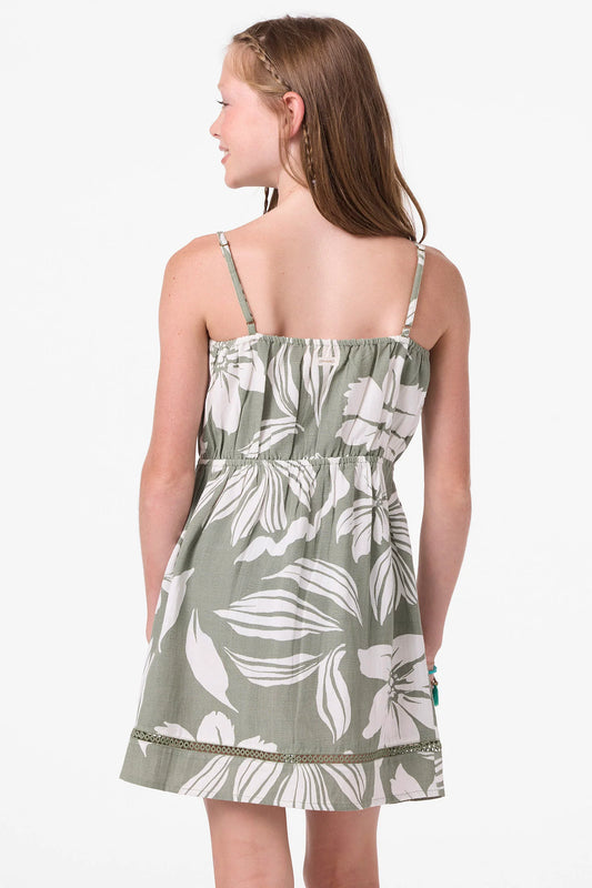 O’Neill girls Alden floral mini dress back view