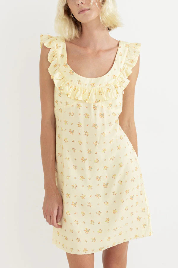 Rhythm Dahlia Off Shoulder Mini Dress front view