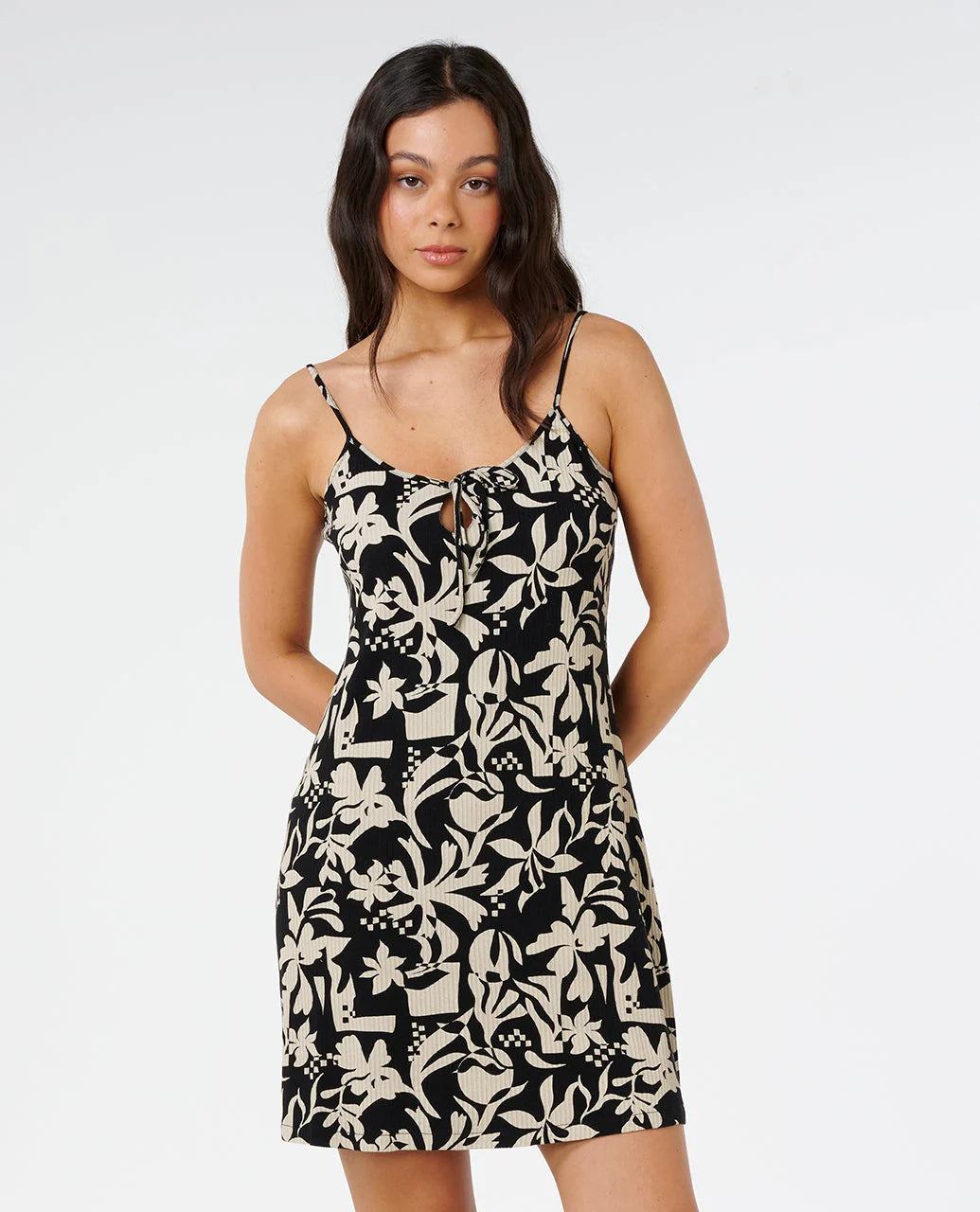 Rip Curl Surf Dreams Rib Mini Dress front view