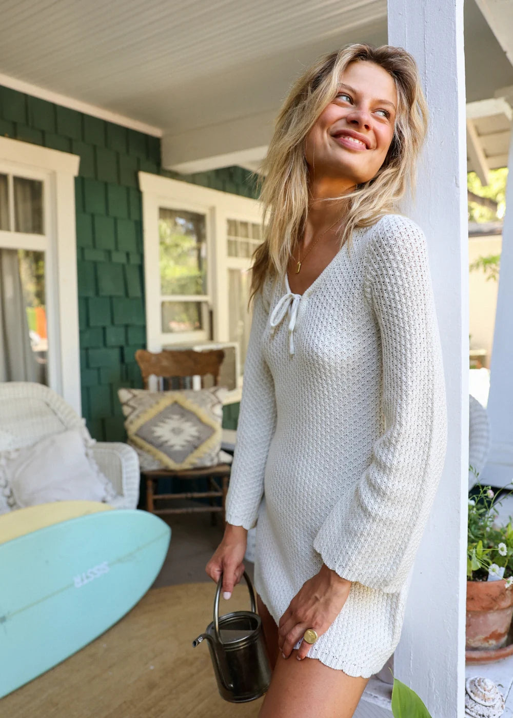 Sisstr Barefoot Beach Knit Dress knit fabric detail