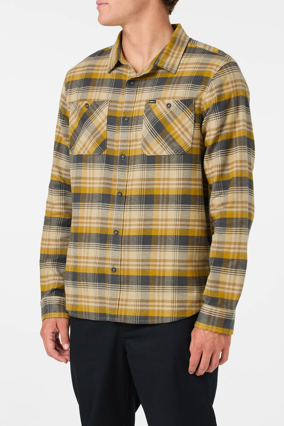 O'Neill Coastline Flannel Long Sleeve Shirt angled view