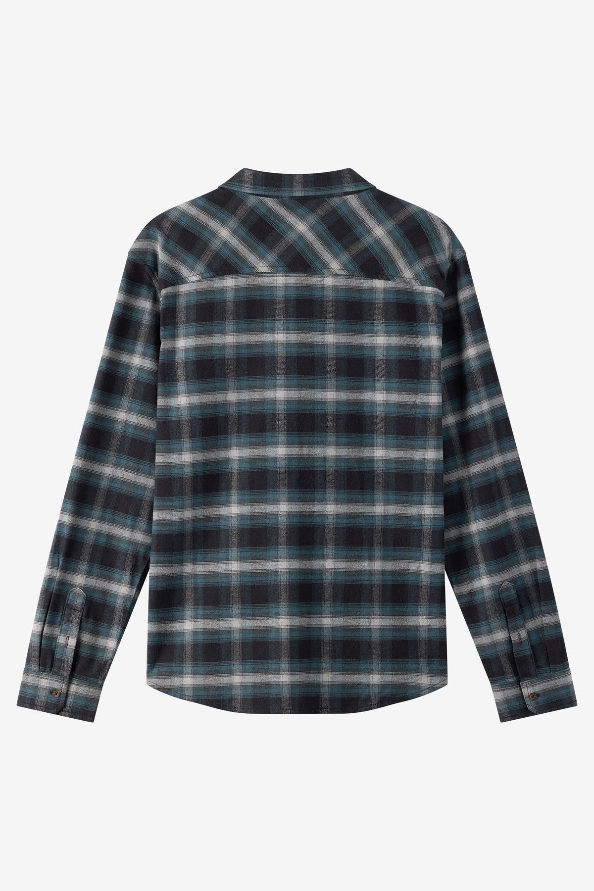 O'Neill Coastline Flannel Long Sleeve Shirt fabric and button detail