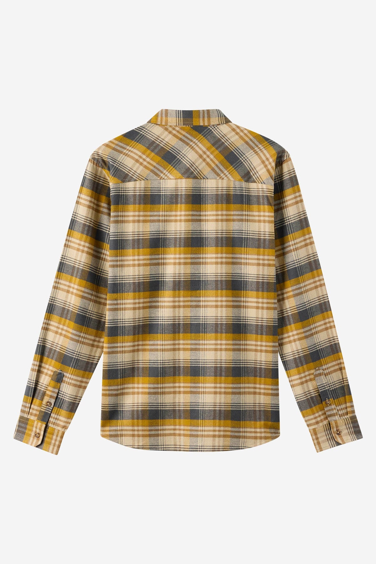 O'Neill Coastline Flannel Long Sleeve Shirt fabric and button detail