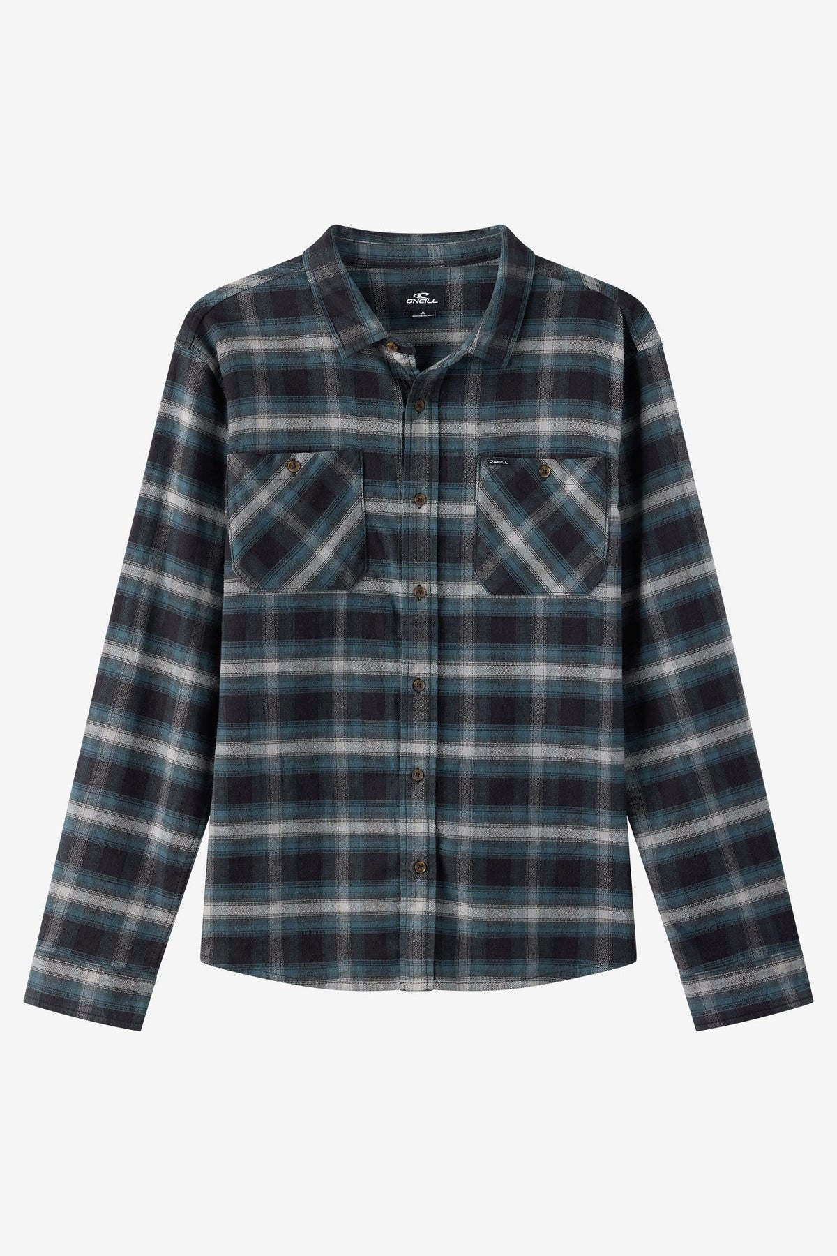 O'Neill Coastline Flannel Long Sleeve Shirt front view