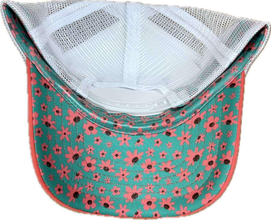 Parrot Lady Bird Evolve Foam Trucker Hat floral underbrim detail