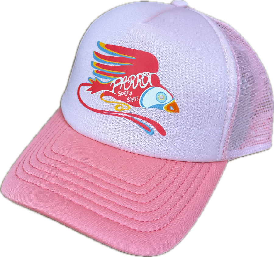 Parrot Lady Bird Evolve Foam Trucker Hat front angled view