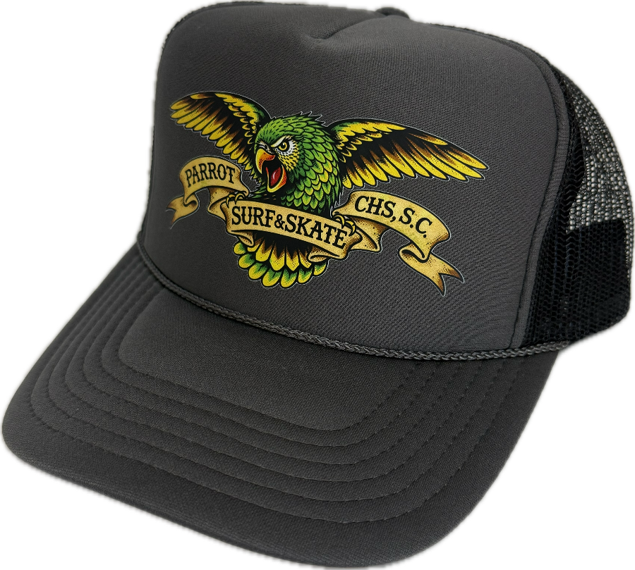 Parrot Wingspan Foam Trucker Hat front view