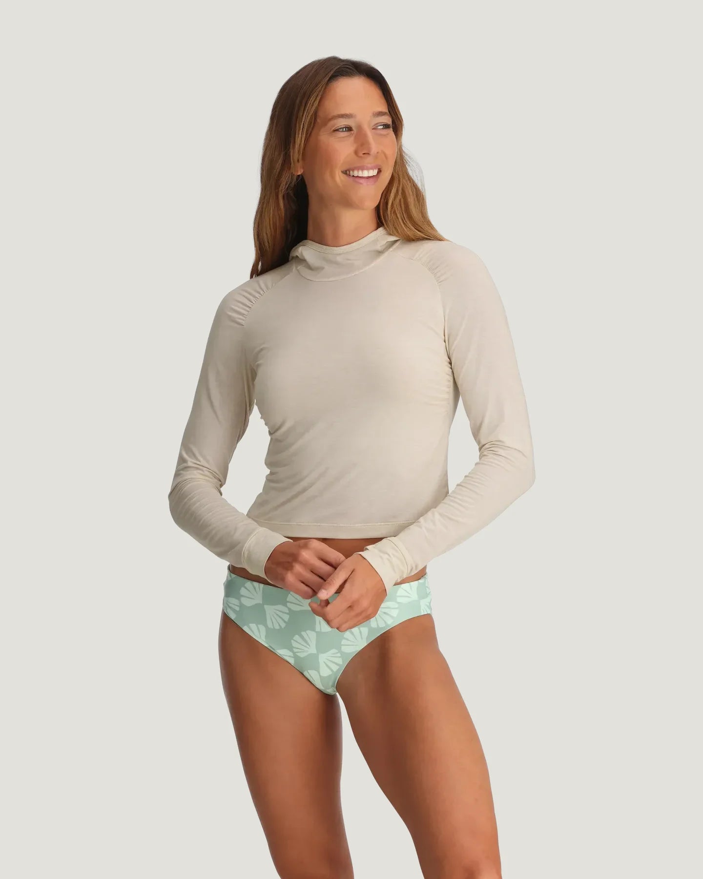 Freefly women’s Elevate lightweight fitted hoodie front view