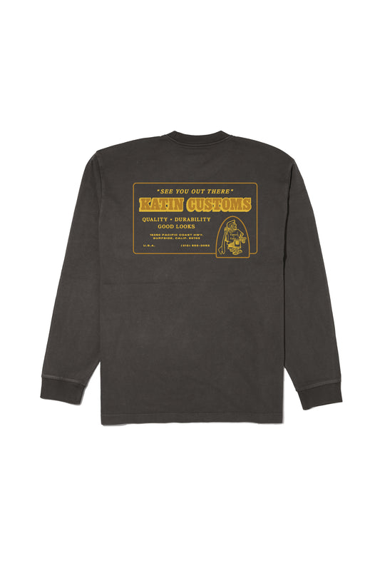 Katin Lorry Box Fit L/S Tee - Black Wash