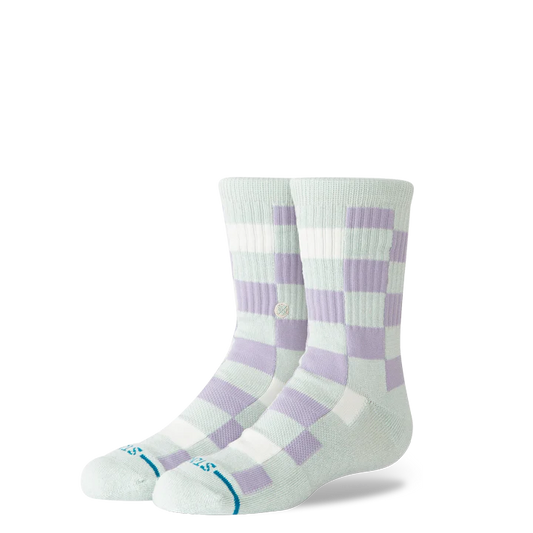 Stance Kids Chef Check Crew Socks front view