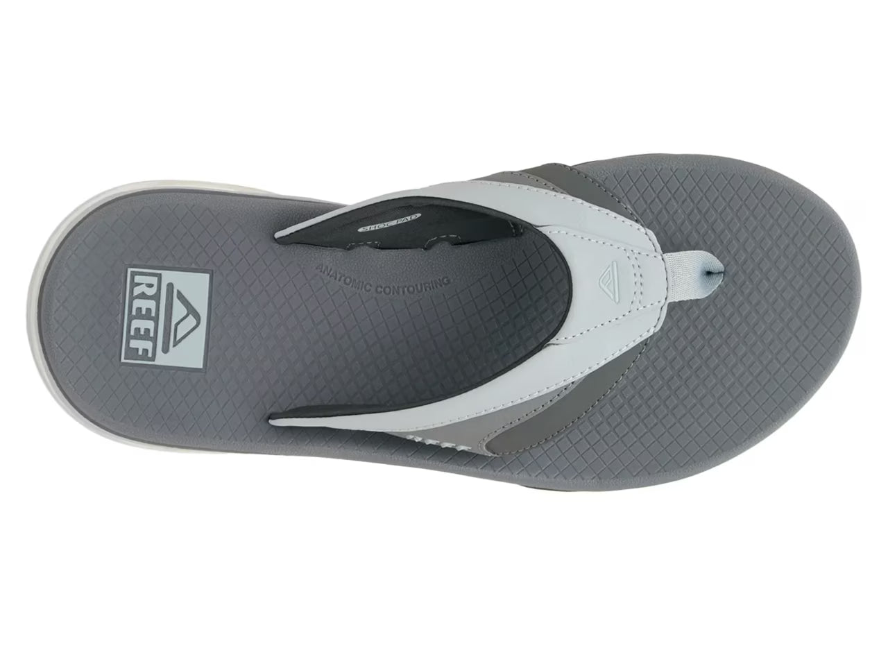 Reef Fanning Plus Sandals top view gray