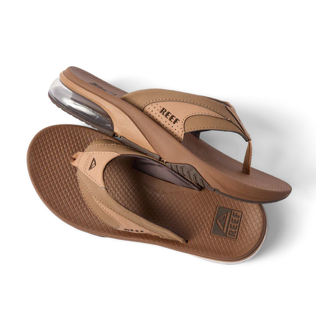 Reef Fanning Plus Sandals top view tobacco
