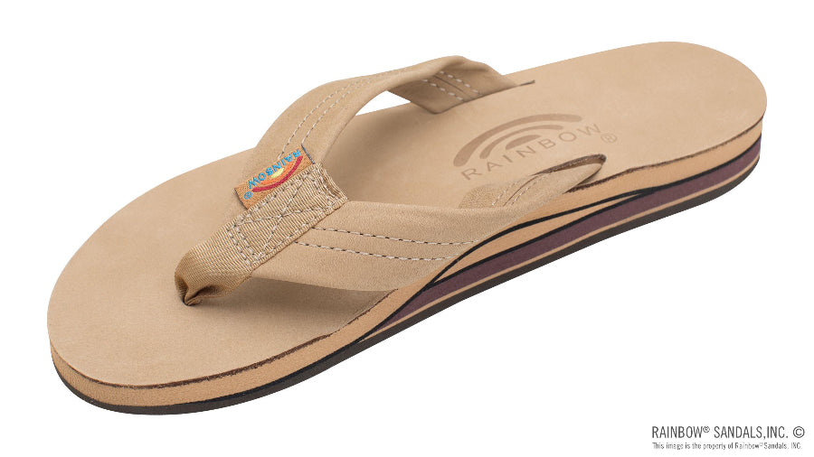 Rainbow Double Layer Premier Leather 1 inch strap sandal side view