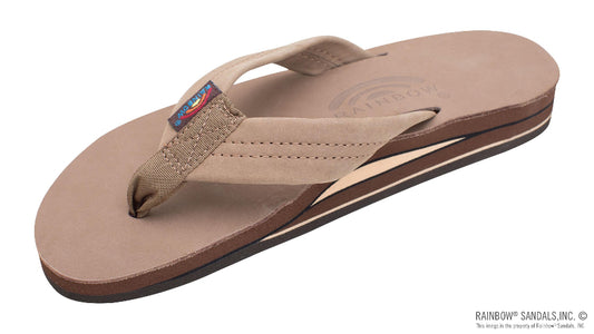 Rainbow Double Layer Premier Leather 1 inch strap sandal side view