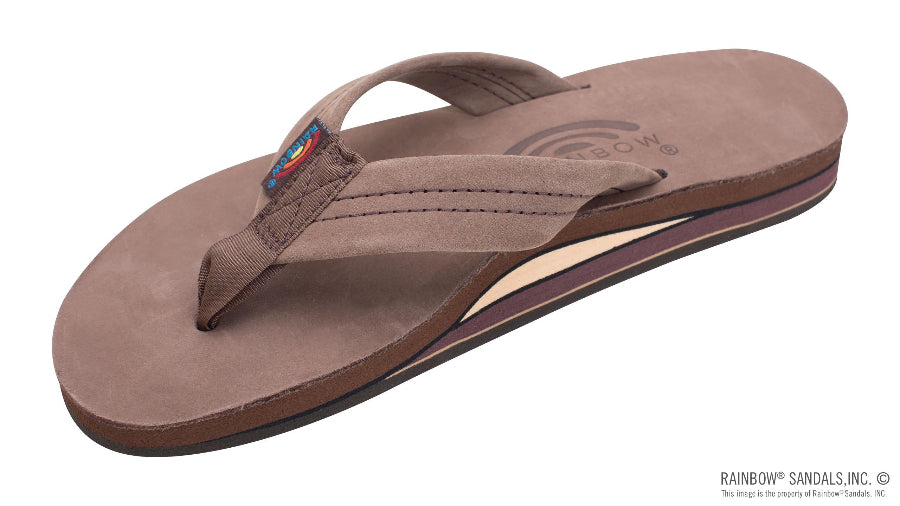Rainbow Double Layer Premier Leather 1 inch strap sandal side view