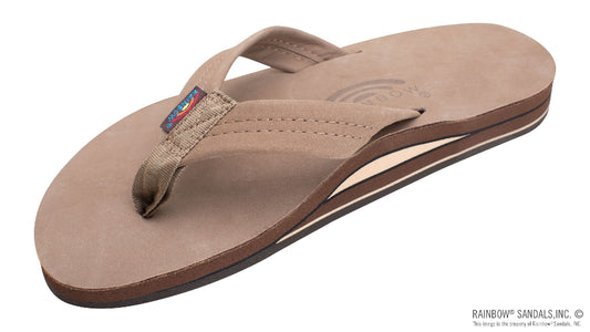 Rainbow Double Layer Premier Leather sandal side view