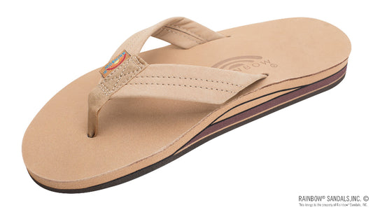 Rainbow Double Layer Premier Leather sandal side view