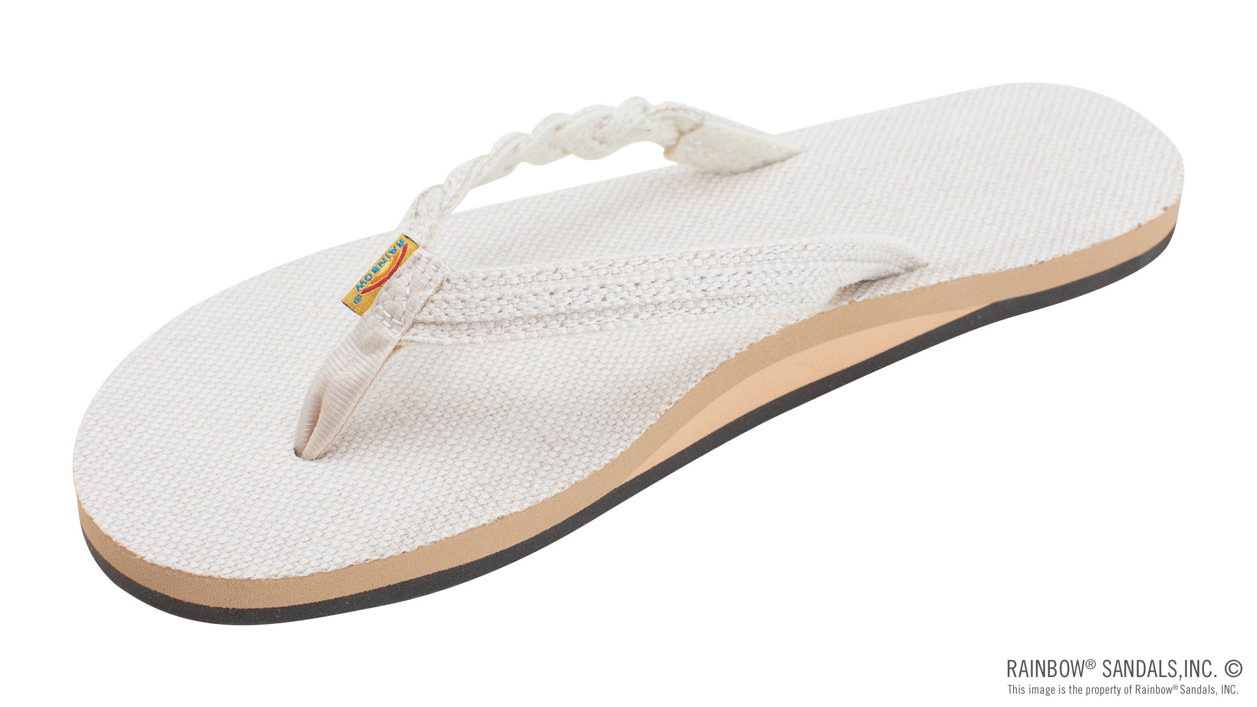 RAINBOW SANDALS Flirty Braidy サンダル Rainbow Women's Hemp Flirty Braidy Flip Flop Sandal | Natural Hemp
