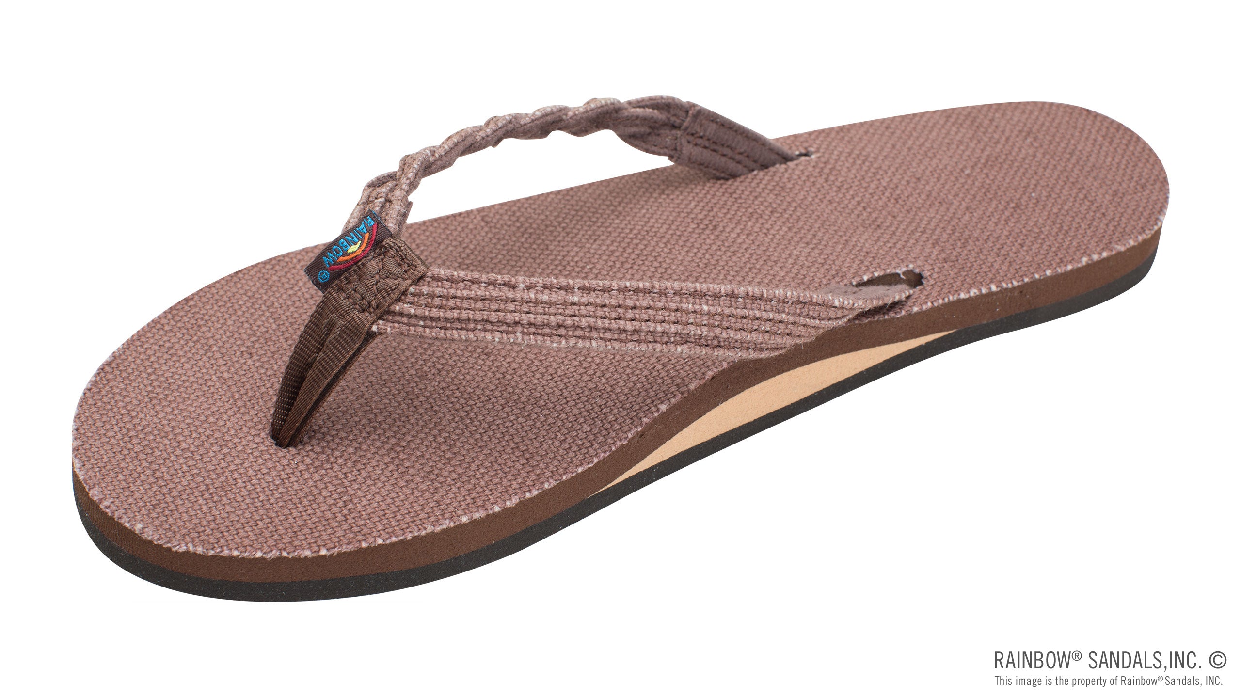 Rainbow Women's Hemp Flirty Braidy Flip Flop Sandal | Natural Hemp