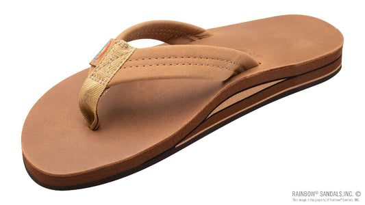 Rainbow Luxury Leather double layer arch support sandal side view