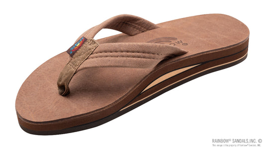 Rainbow Luxury Leather double layer arch support sandal side view
