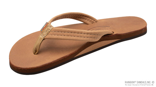 Rainbow Luxury Leather single layer sandal side view