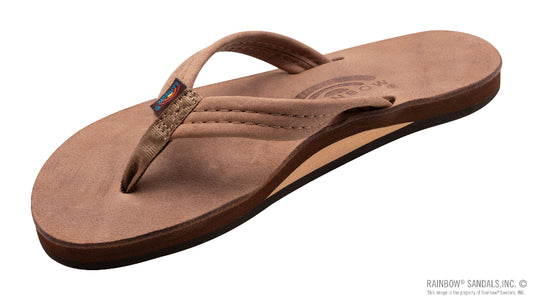 Rainbow Luxury Leather single layer sandal side view