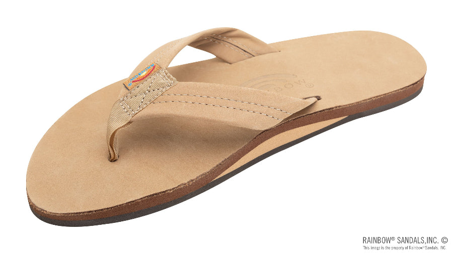Rainbow Single Layer Premier Leather 1 inch strap sandal side view