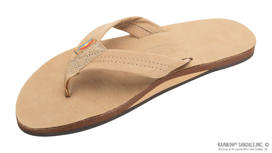 Rainbow Single Layer Premier Leather 1 inch strap sandal side view