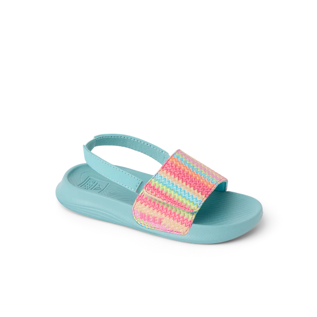 Reef Girls Little Salty Slide sandals front view