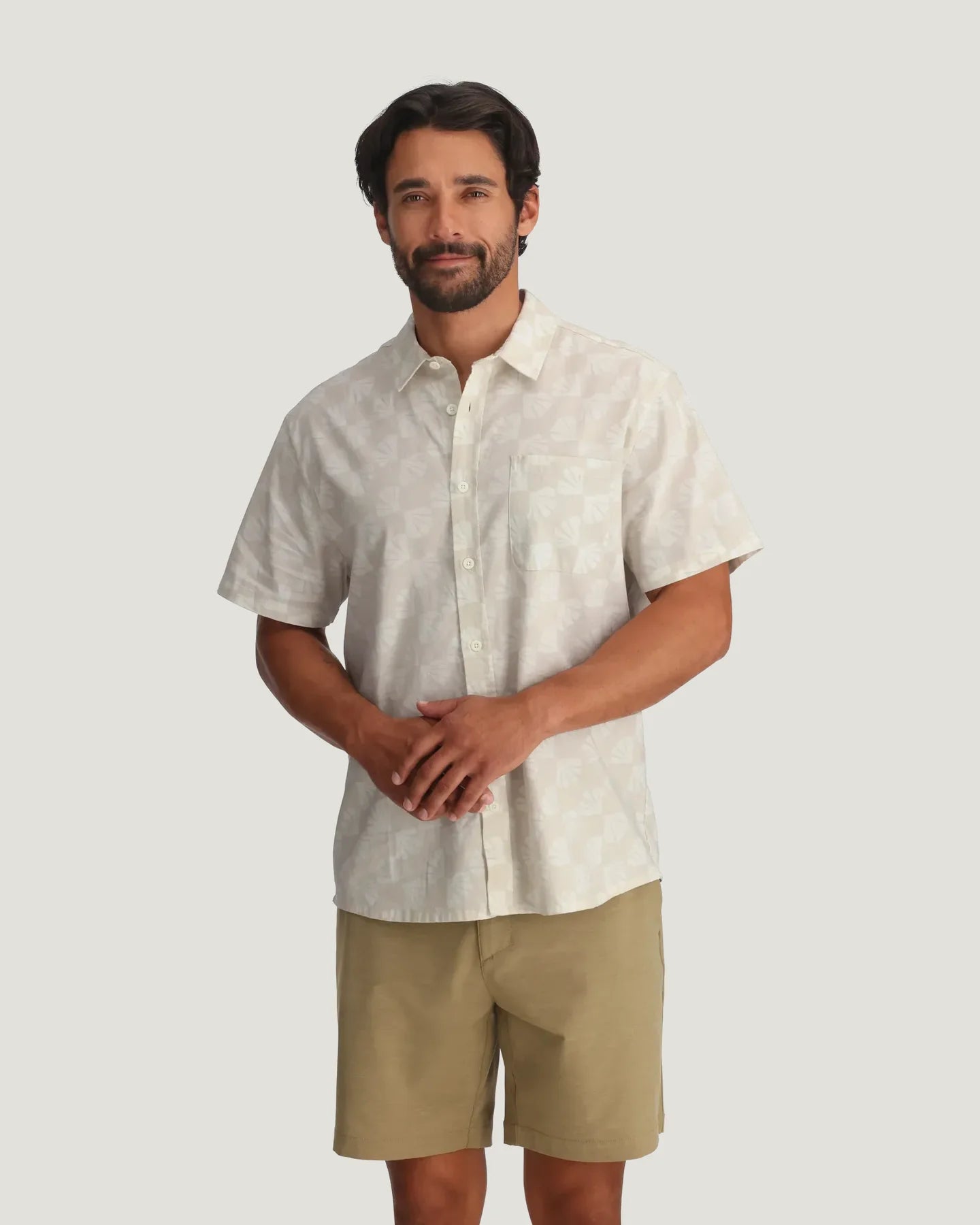 Freefly men’s Harbor short sleeve shirt front view