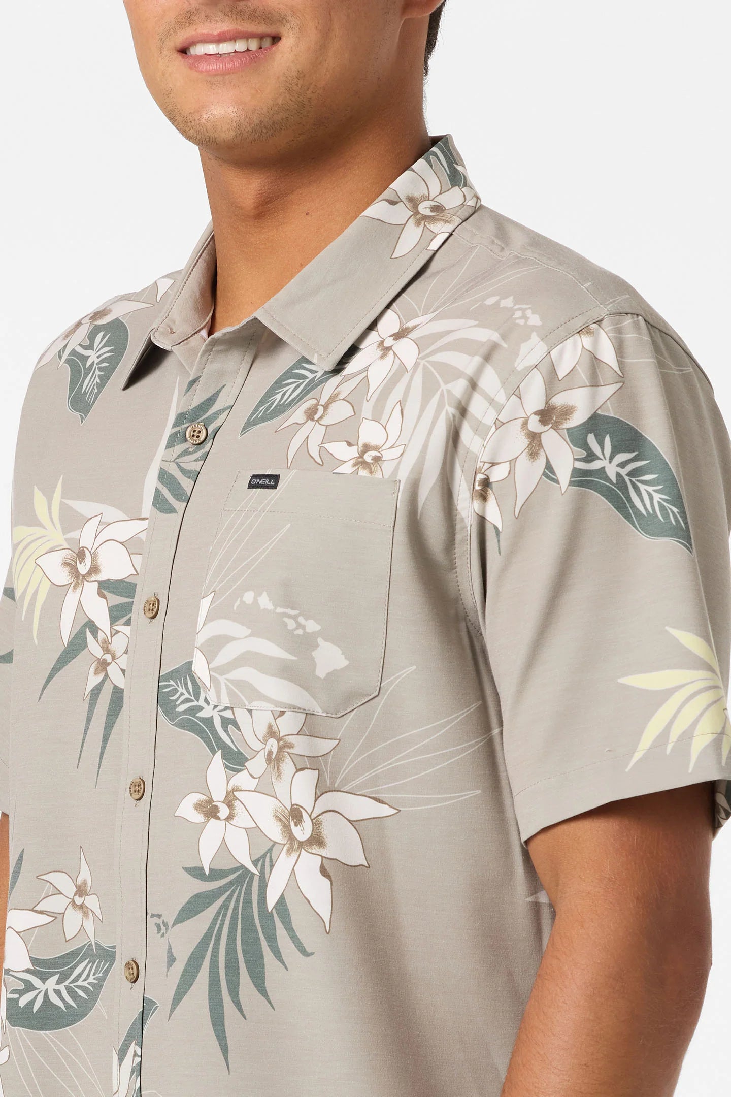O’Neill TRVLR UPF Traverse Hawaii Shirt print detail
