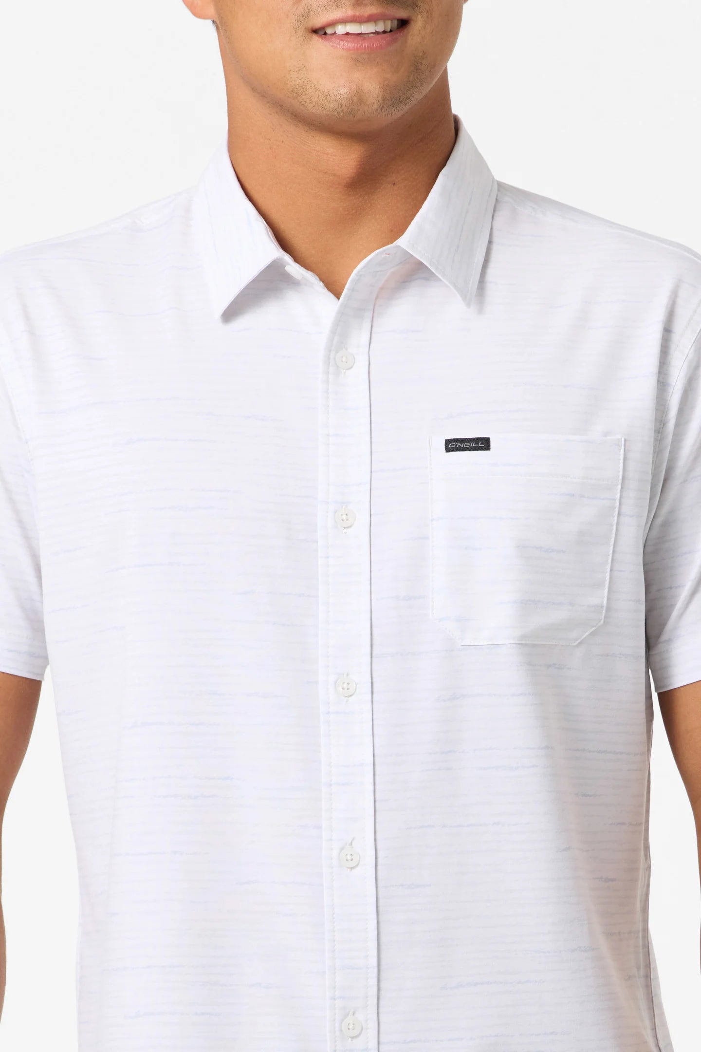 O’Neill TRVLR UPF Traverse Stripe Standard Fit Shirt stripe detail