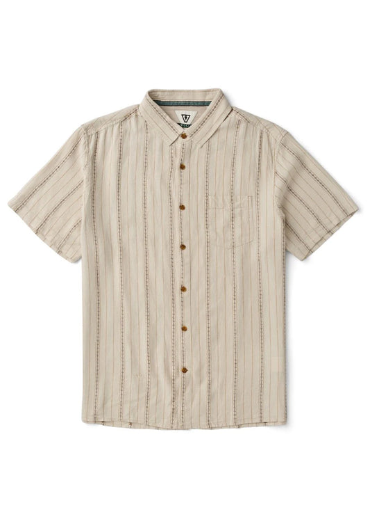 Vissla Linen Pin Short Sleeve Shirt front view