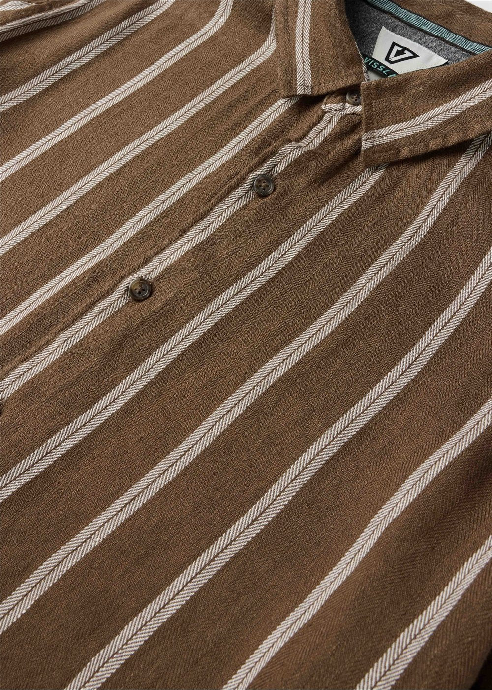 Vissla Distortion Linen Eco SS Shirt angled view