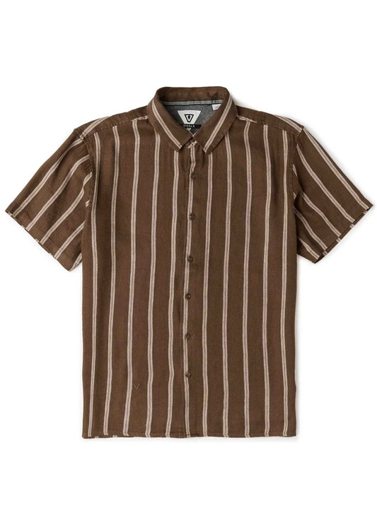 Vissla Distortion Linen Eco SS Shirt front view