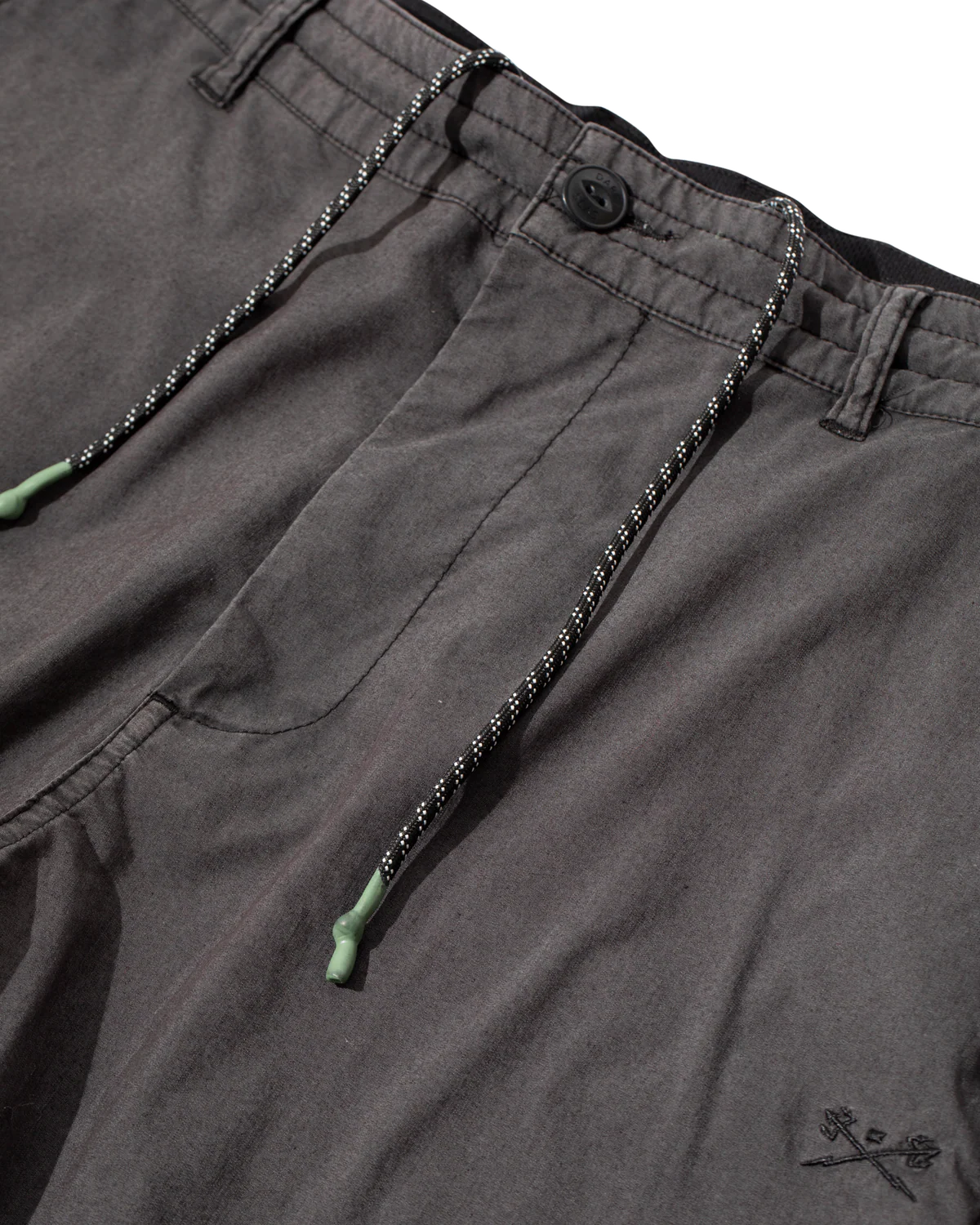 Dark Seas Hydrochino Short angled view showing chino style fit