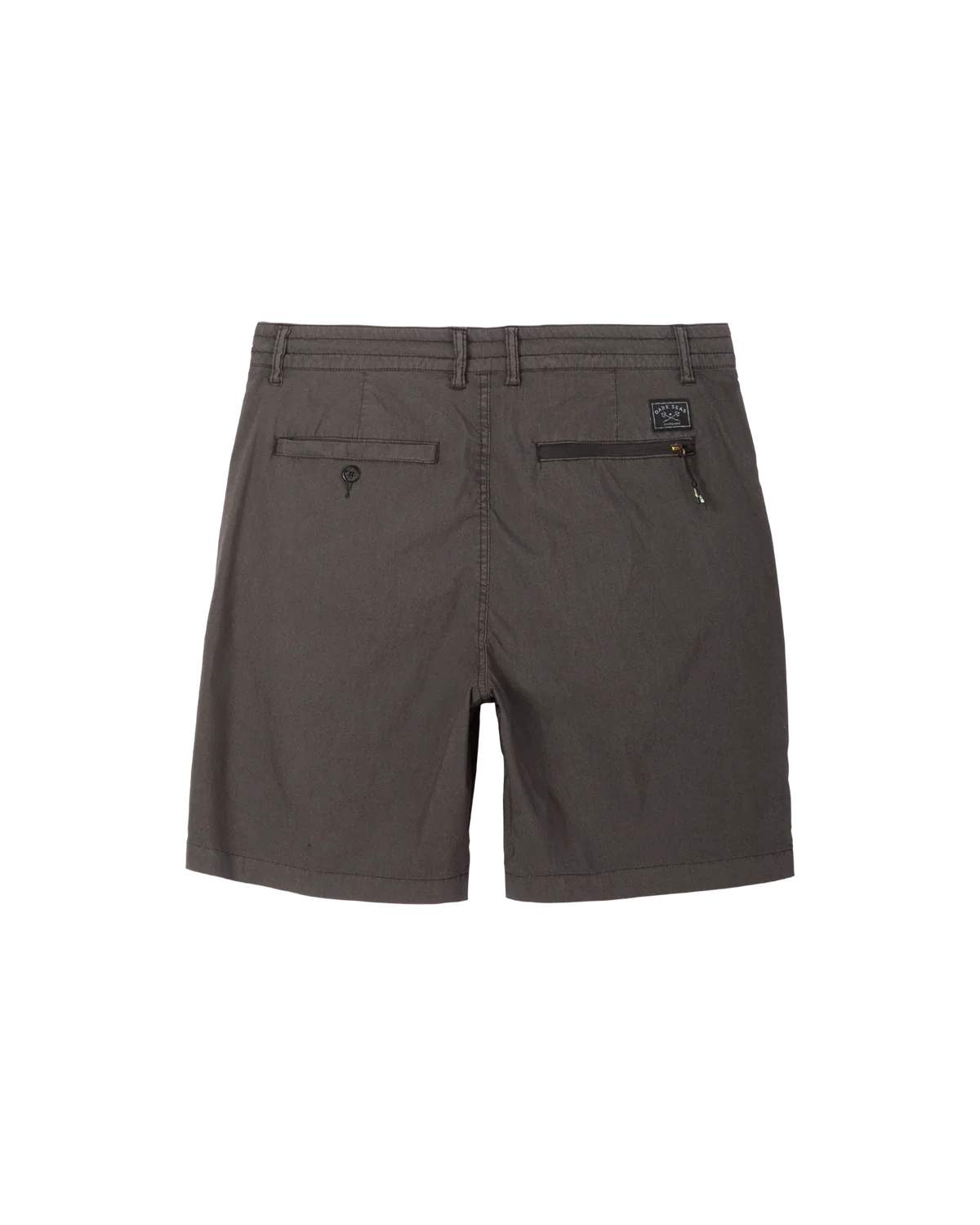Close-up of Dark Seas Hydrochino Short mesh pocket and waistband detail