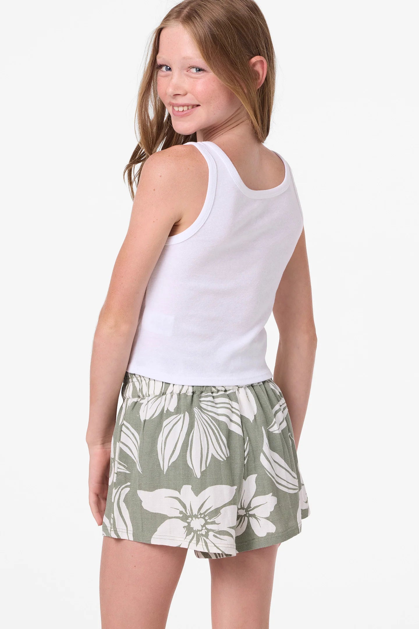 O’Neill girls Gabi floral shorts back view