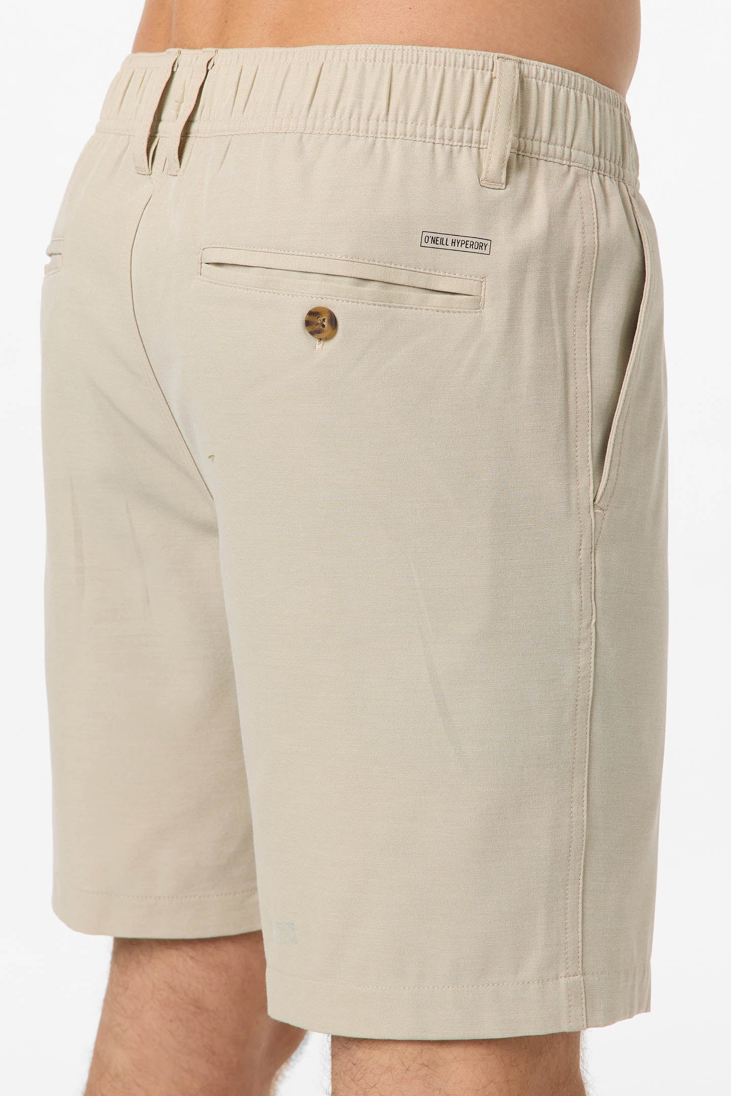 O’Neill Reserve Light Check Elastic Waist 18 Hybrid Shorts elastic waistband detail