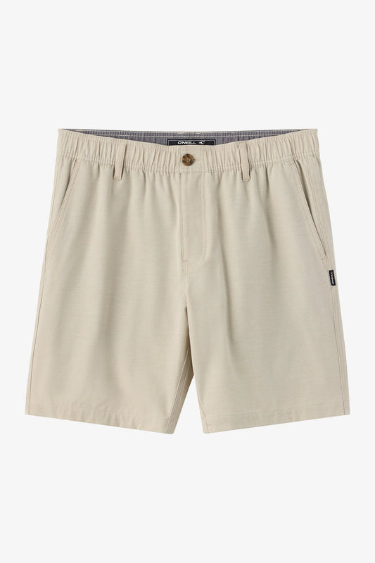 O’Neill Reserve Light Check Elastic Waist 18 Hybrid Shorts front view