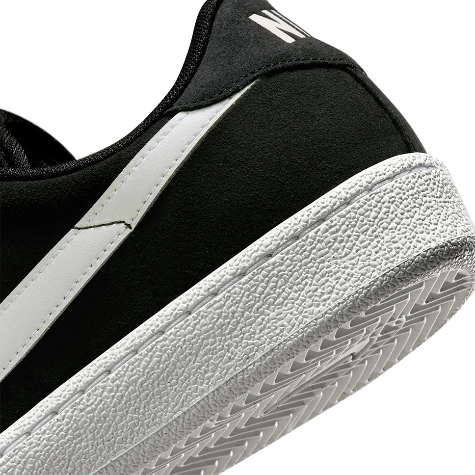 Nike SB Zoom Tennis Classic Black White skate shoe upper and outsole detail