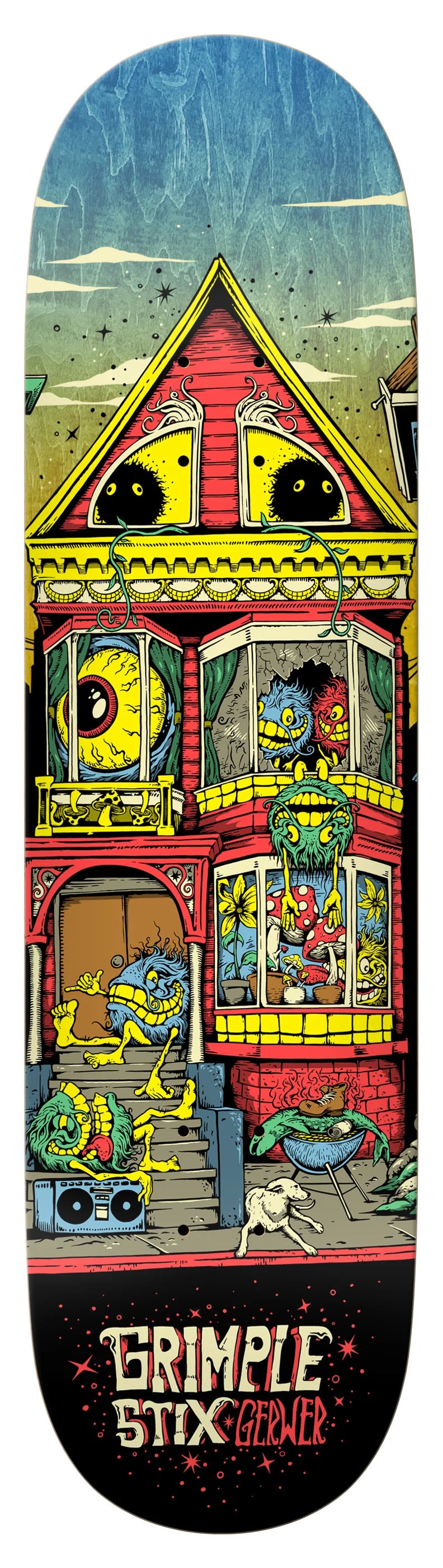 Antihero Grimple Stix Gerwer Victorians 8.25 skateboard deck front graphic