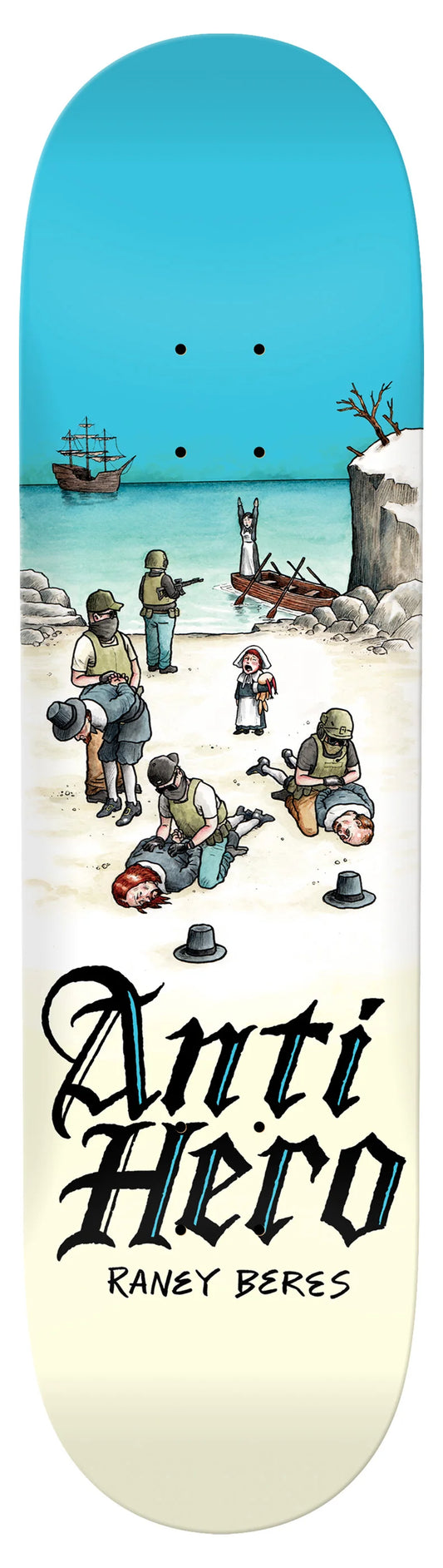 Antihero Raney Libertad 9.0 skateboard deck front graphic