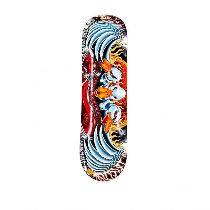 Bacon Zach Cusano Duck Pond Demon skateboard deck front view